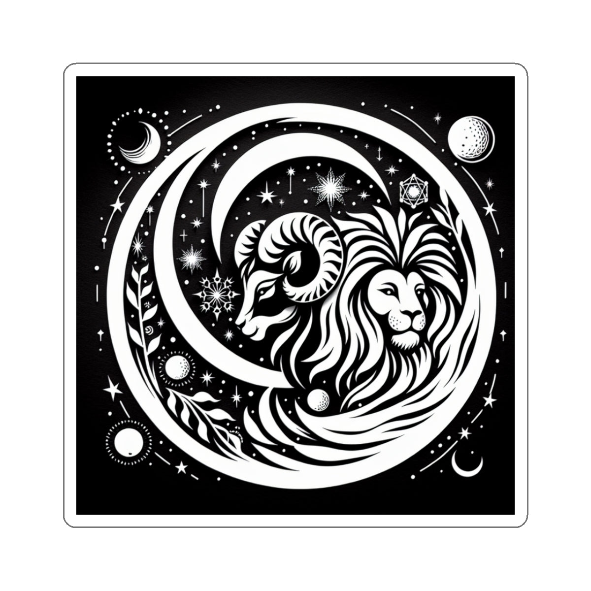Celestial Lion Zodiac Sticker