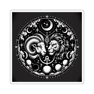 Celestial Zodiac Ram Lion Sticker