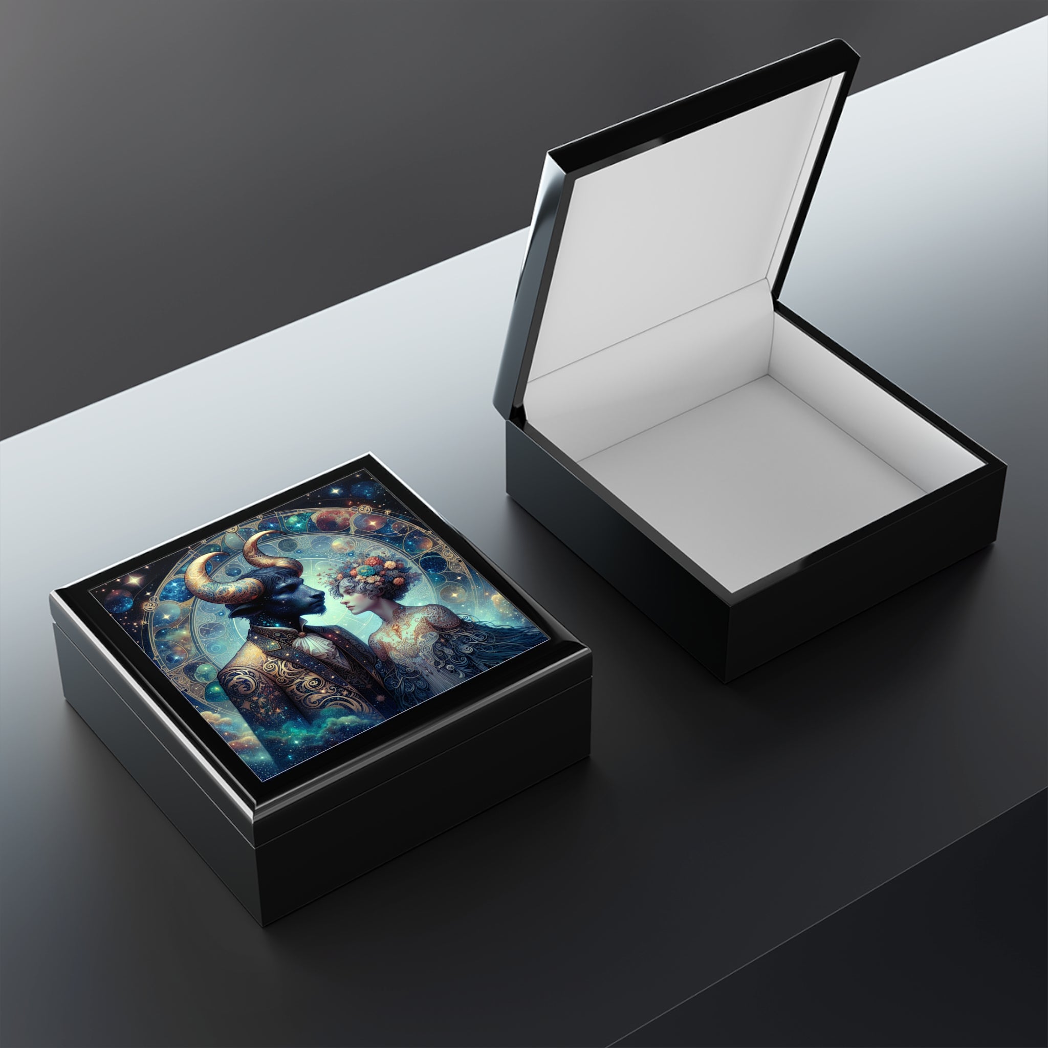 Celestial Zodiac Themed Jewelry Box