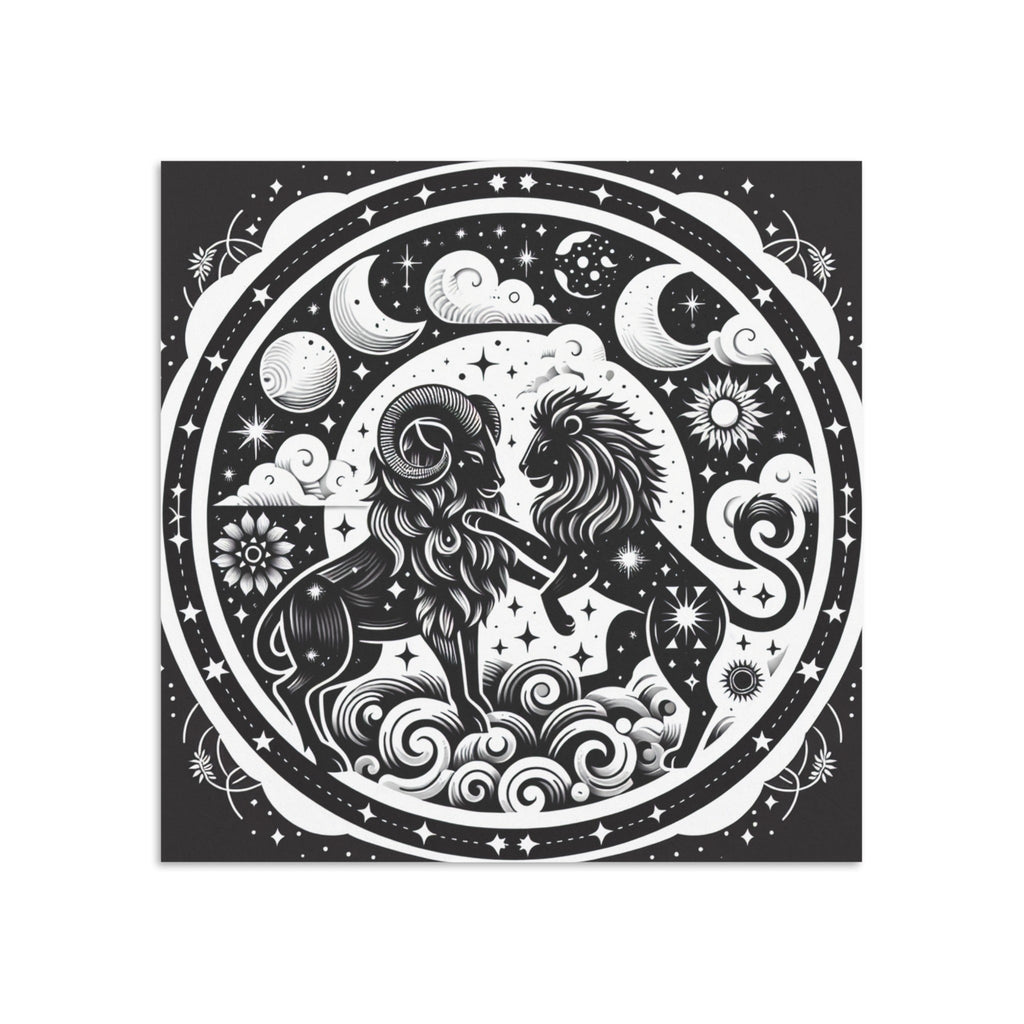 Cosmic Zodiac Ram Lion Necklace