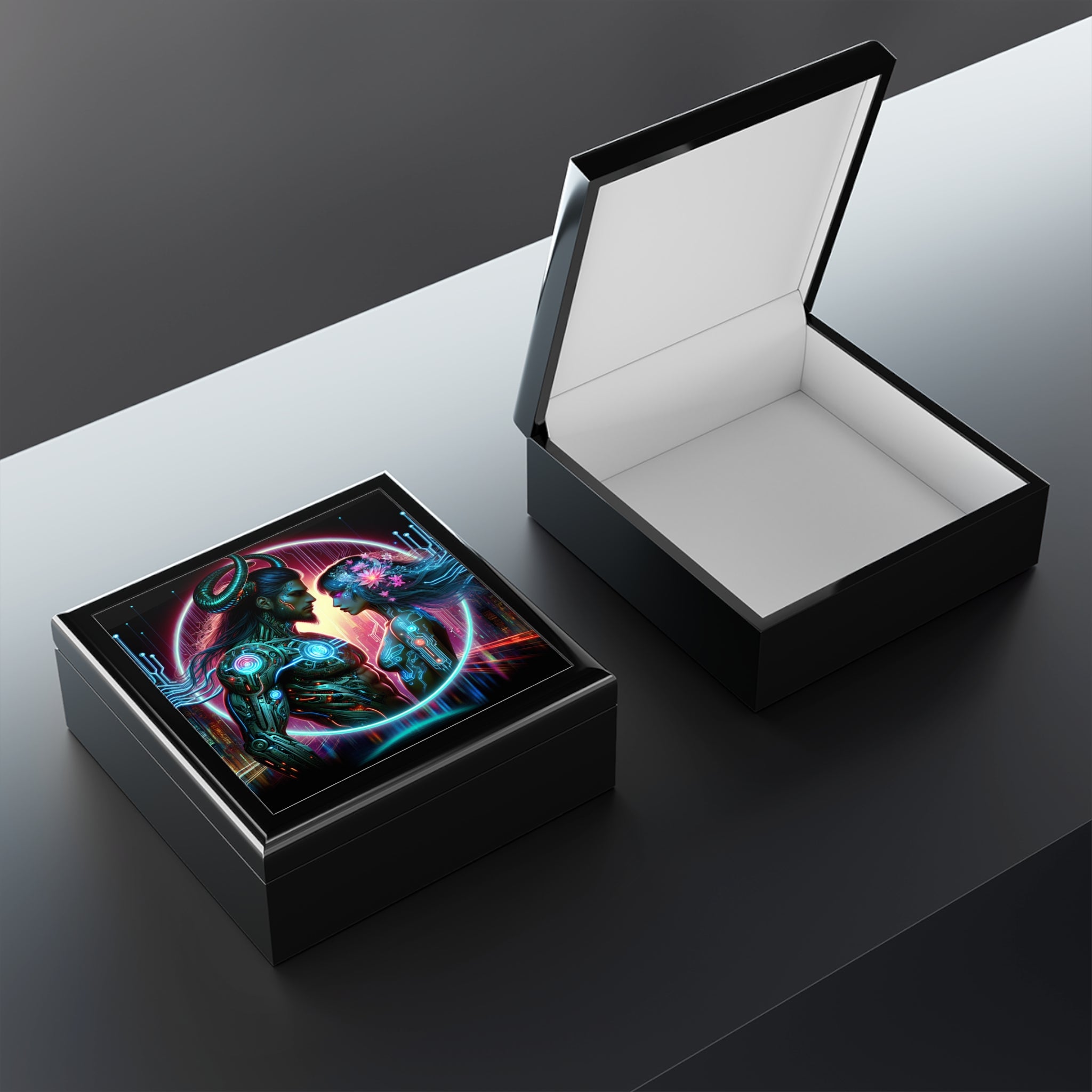 Cyber Love Illuminated Jewelry Box