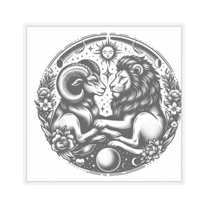 Celestial Lion and Ram Sticker