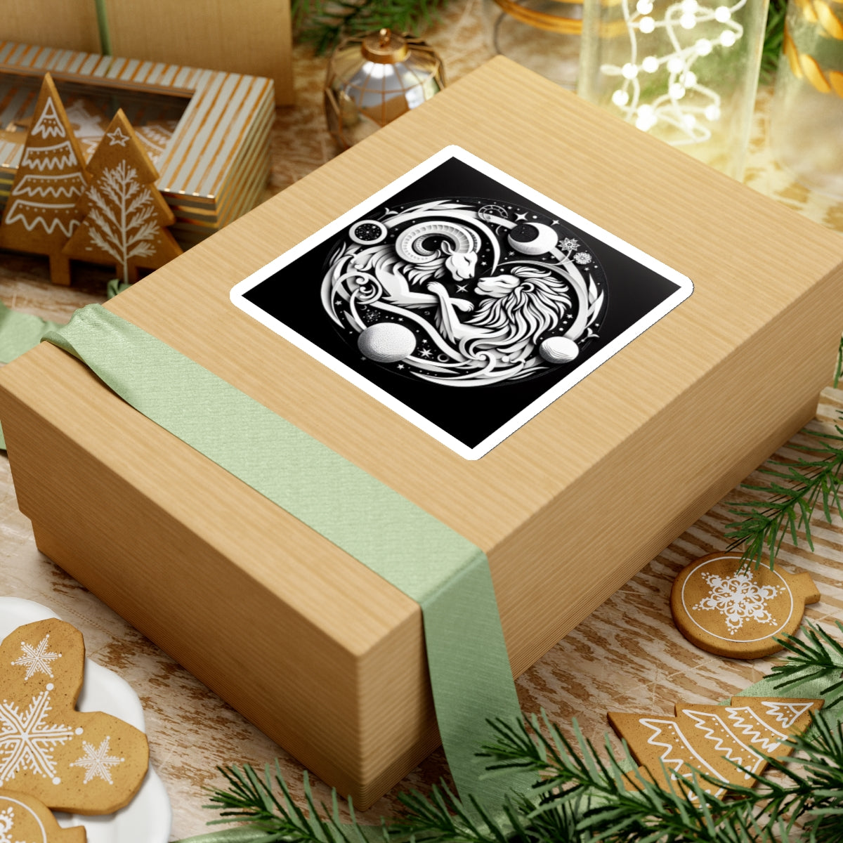 Celestial Lion and Ram Sticker