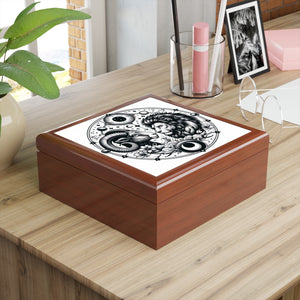Zodiac Engraved Celestial Jewelry Box