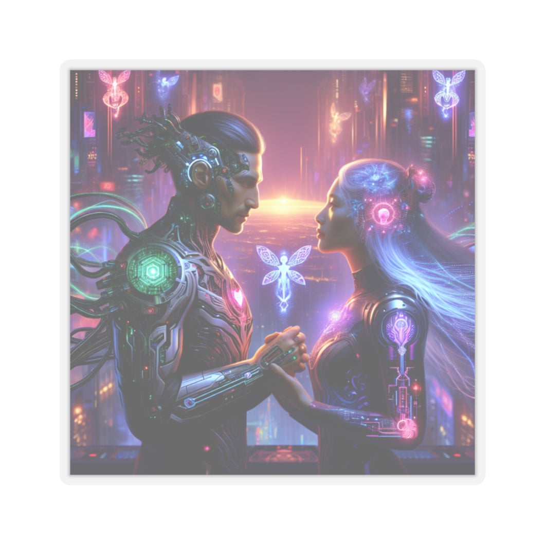 Cyber Love Neon Sticker