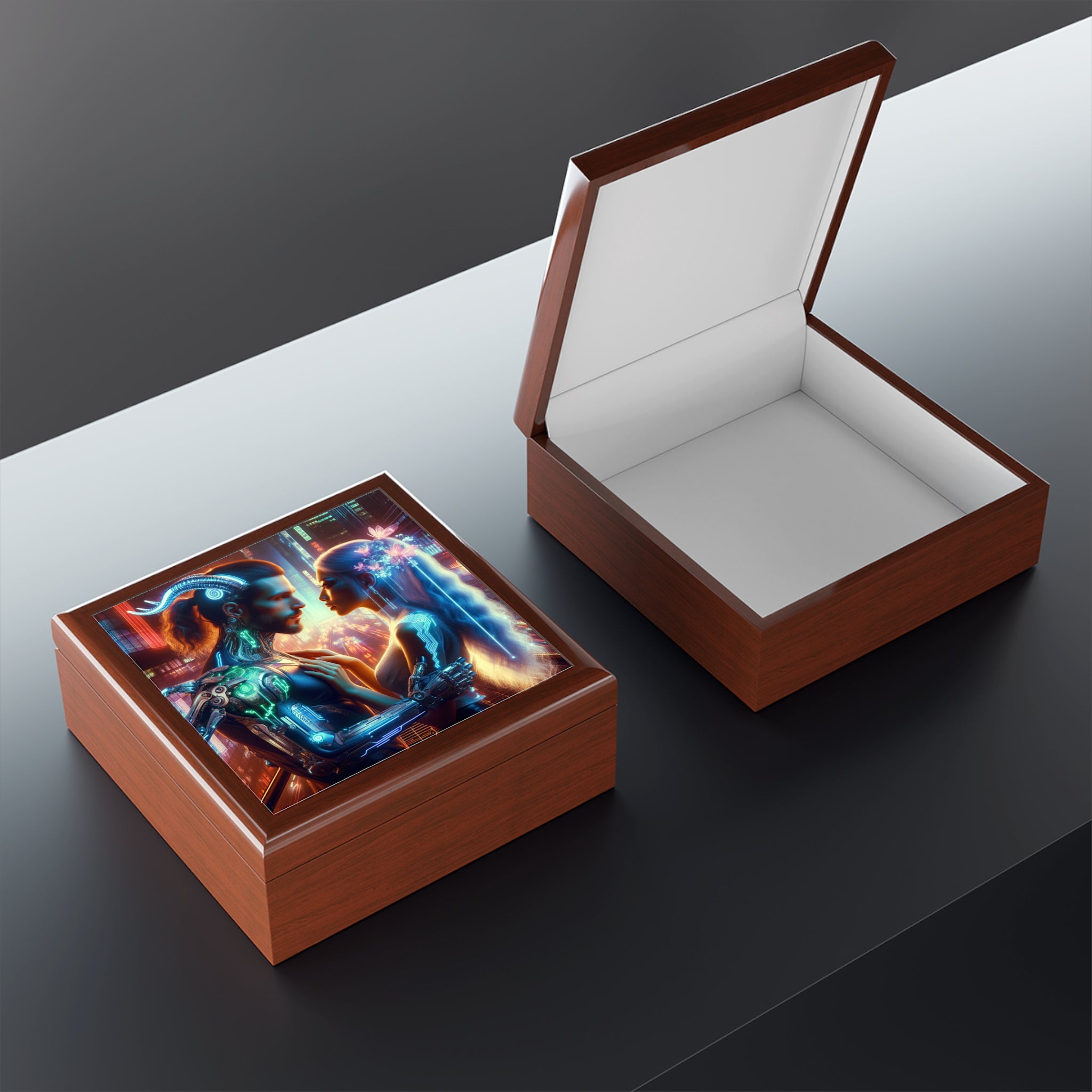 Cyber Love Illuminated Jewelry Box