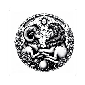 Celestial Lion and Ram Sticker