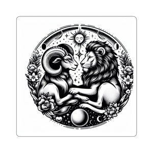 Celestial Lion and Ram Sticker