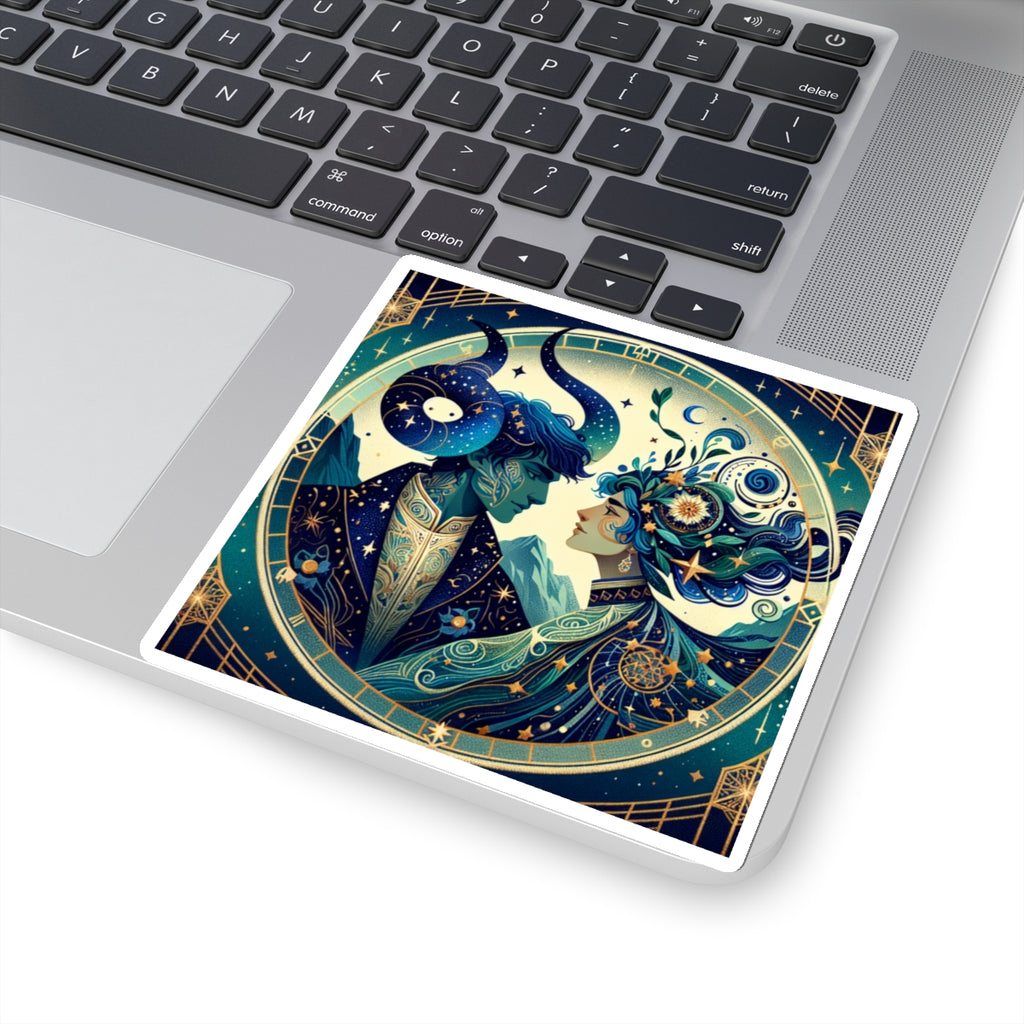 Celestial Zodiac Embrace Sticker