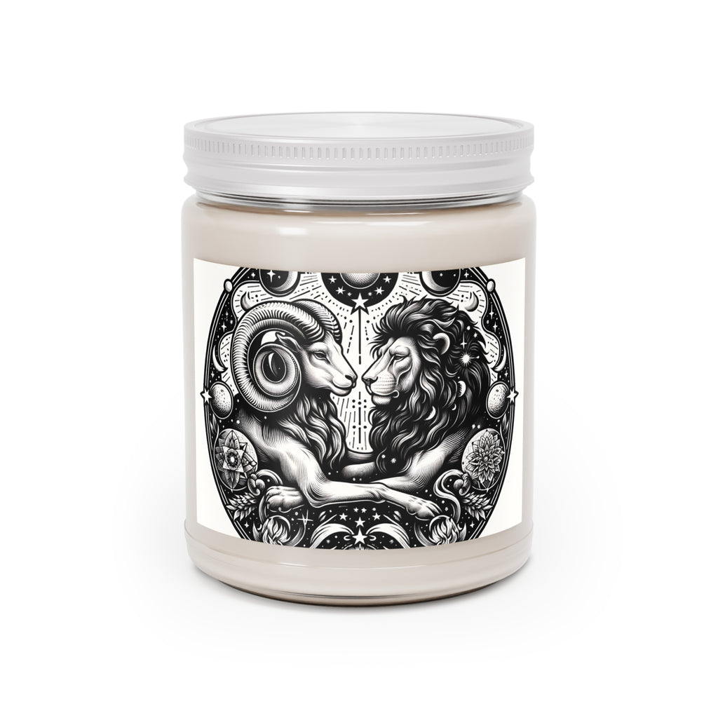 Cosmic Harmony Aries & Leo Zodiac Scented Soy Candle, 9 oz
