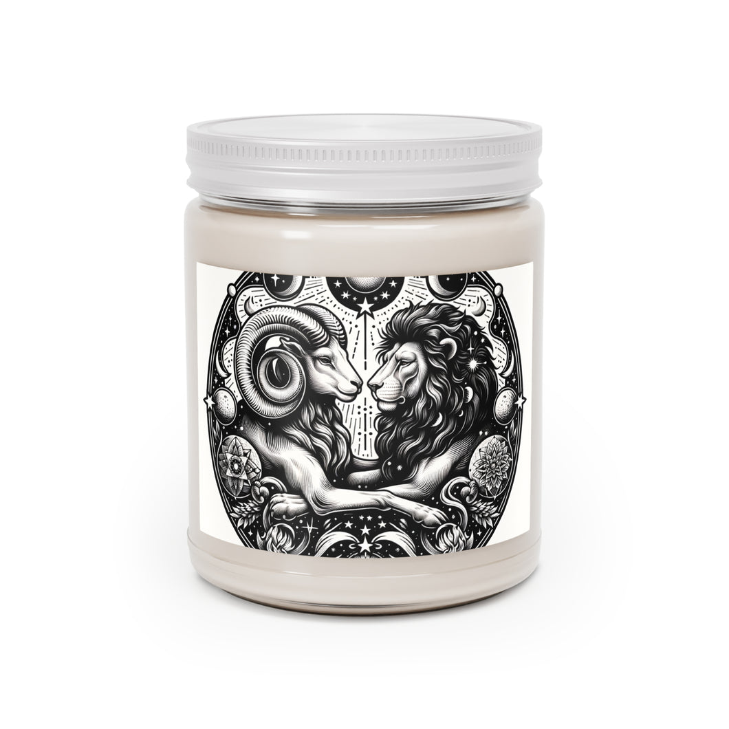 Cosmic Harmony Aries & Leo Zodiac Scented Soy Candle, 9 oz