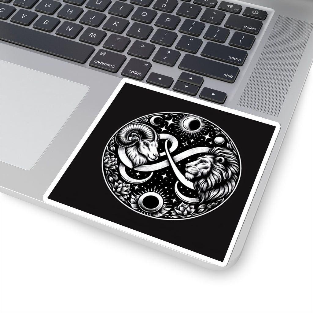 Celestial Lion and Ram Sticker