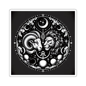 Celestial Zodiac Ram Lion Sticker