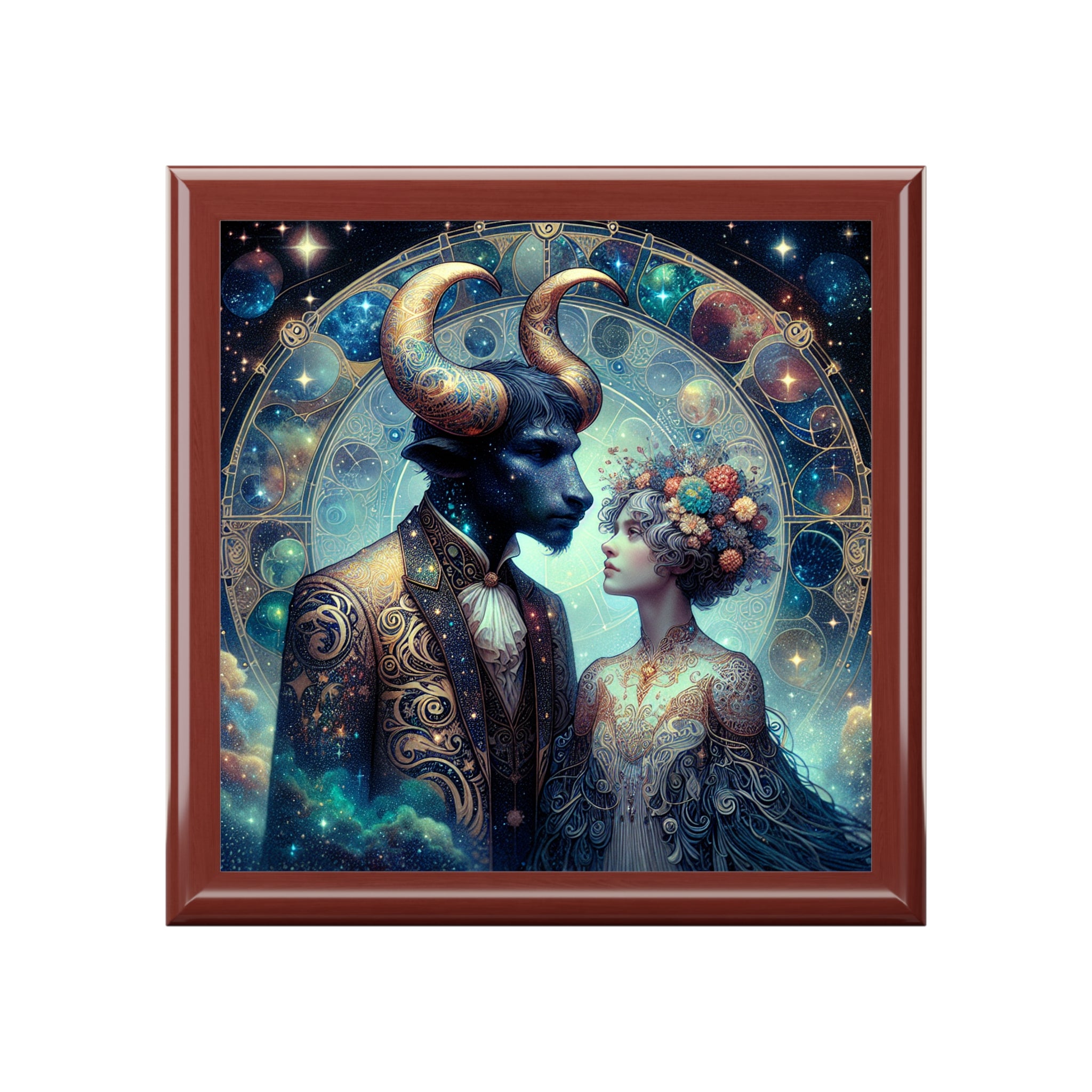 Celestial Zodiac Themed Jewelry Box