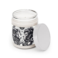 Load image into Gallery viewer, Cosmic Balance Aromatherapy Soy Candle - 9 oz Zodiac Essence with Celestial Lion and Ram Design
