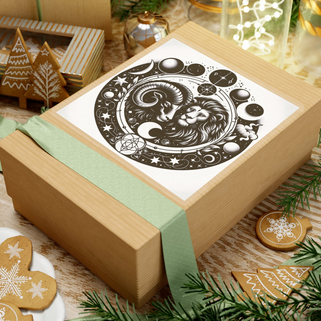 Astrological Lion and Ram Sticker