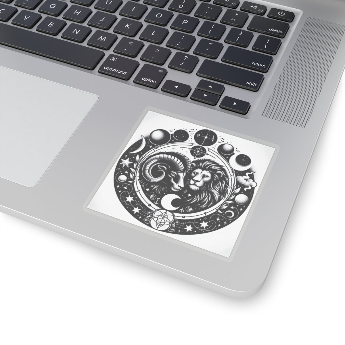 Astrological Lion and Ram Sticker
