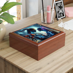 Futuristic Romance Illuminated Jewelry Box