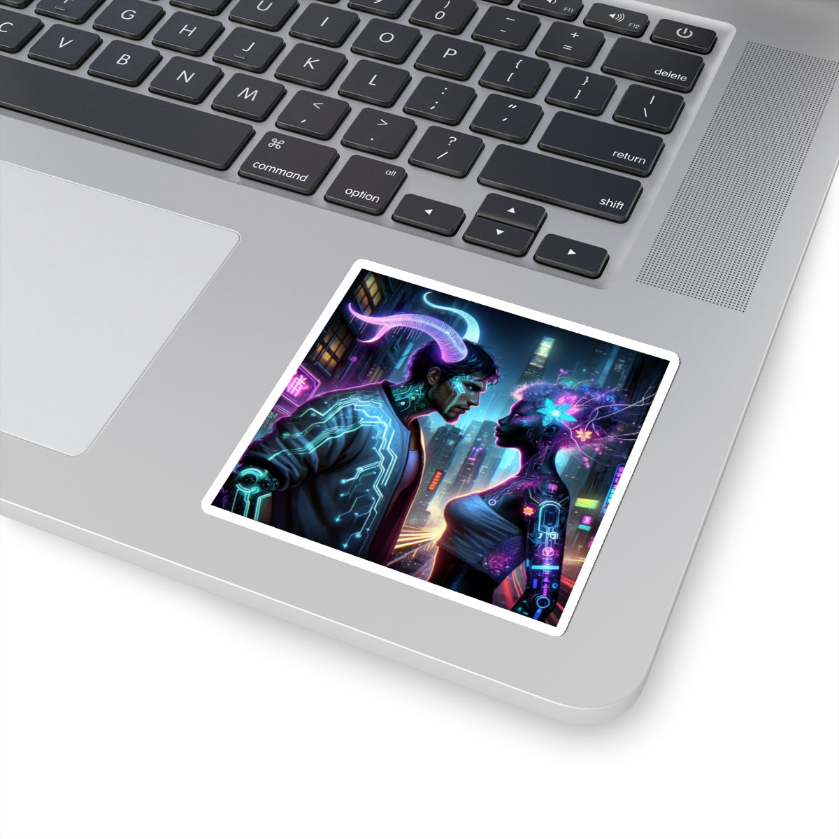 Cyberpunk Romance Kiss-Cut Sticker