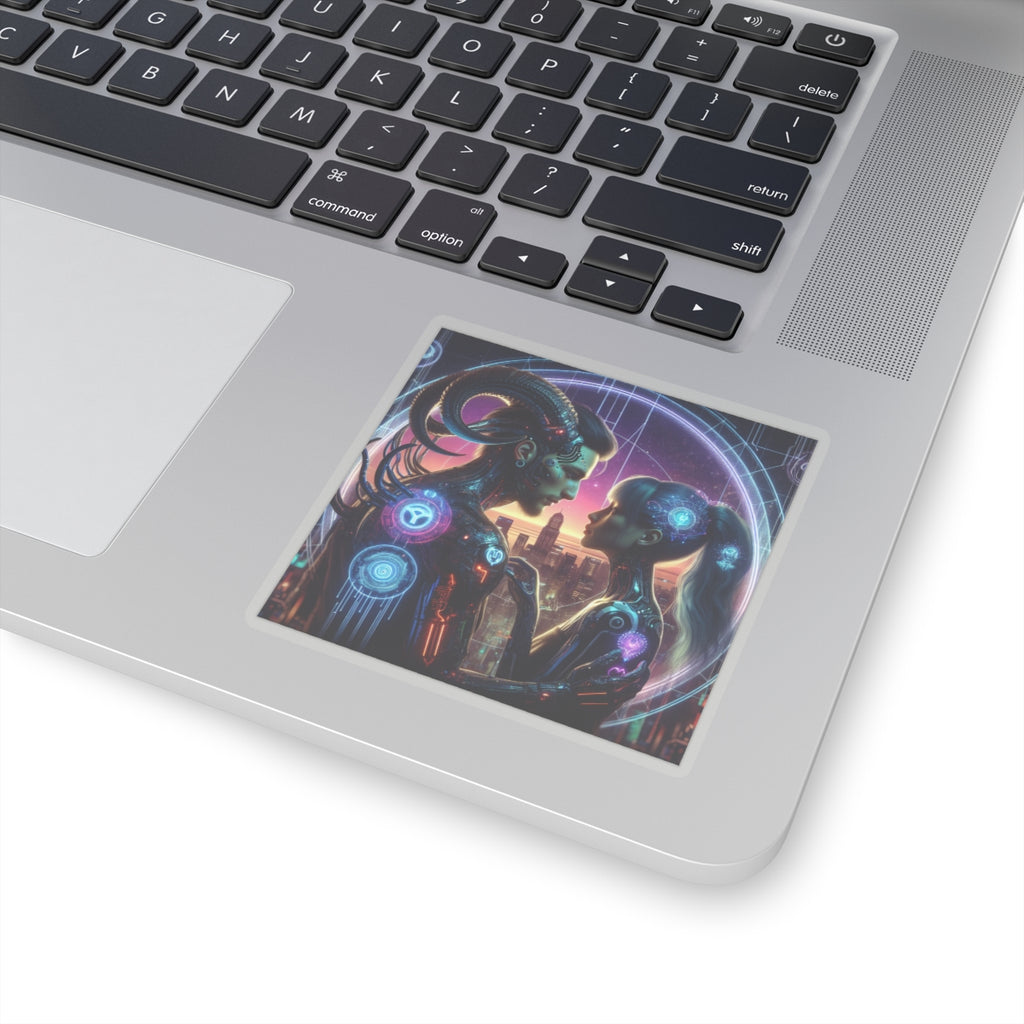 Cyber Love Cityscape Sticker
