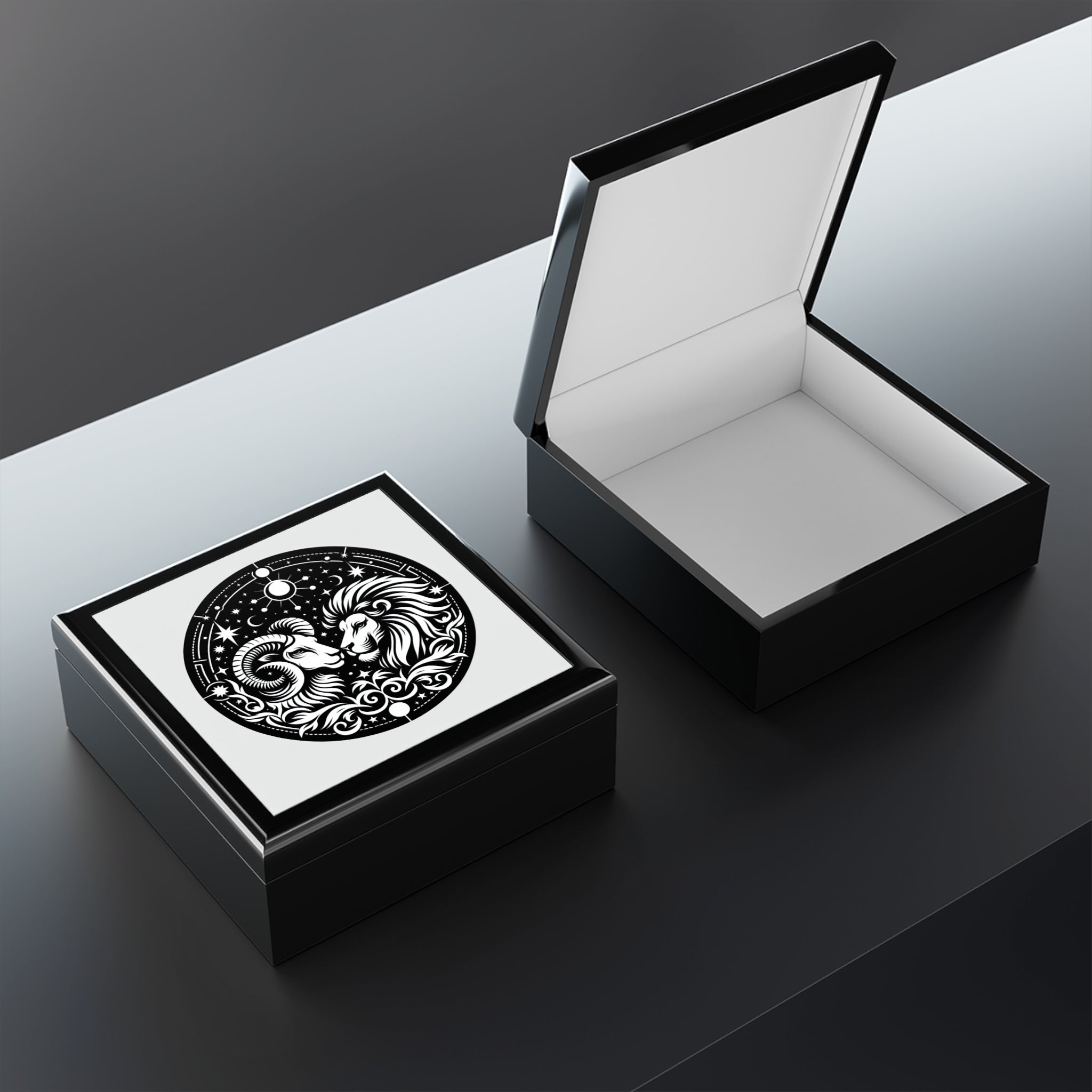 Celestial Zodiac Ram Lion Box