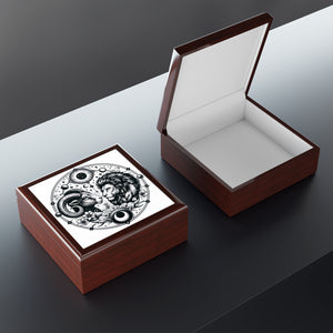 Zodiac Engraved Celestial Jewelry Box