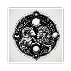 Astrological Lion Ram Sticker
