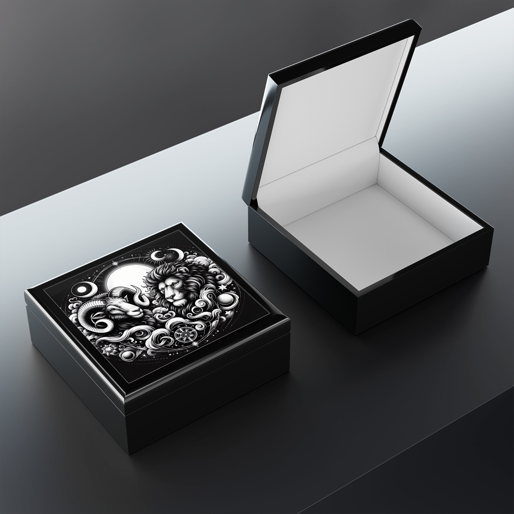 Celestial Zodiac Themed Jewelry Box
