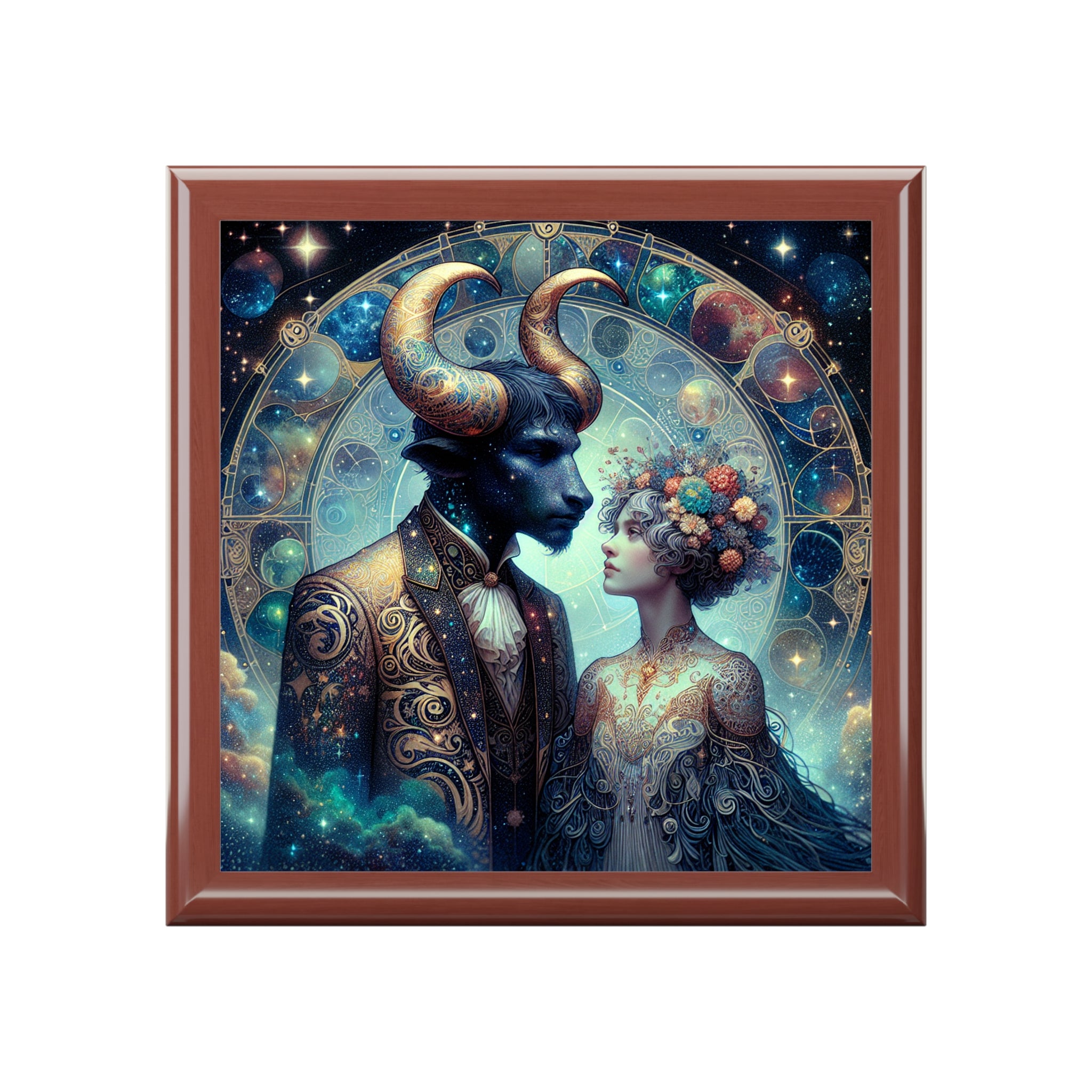 Celestial Zodiac Themed Jewelry Box