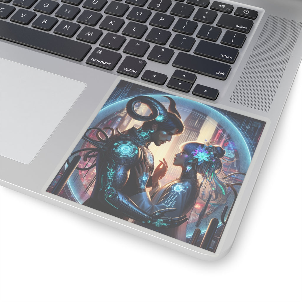 Cyber Romance Kiss-Cut Sticker