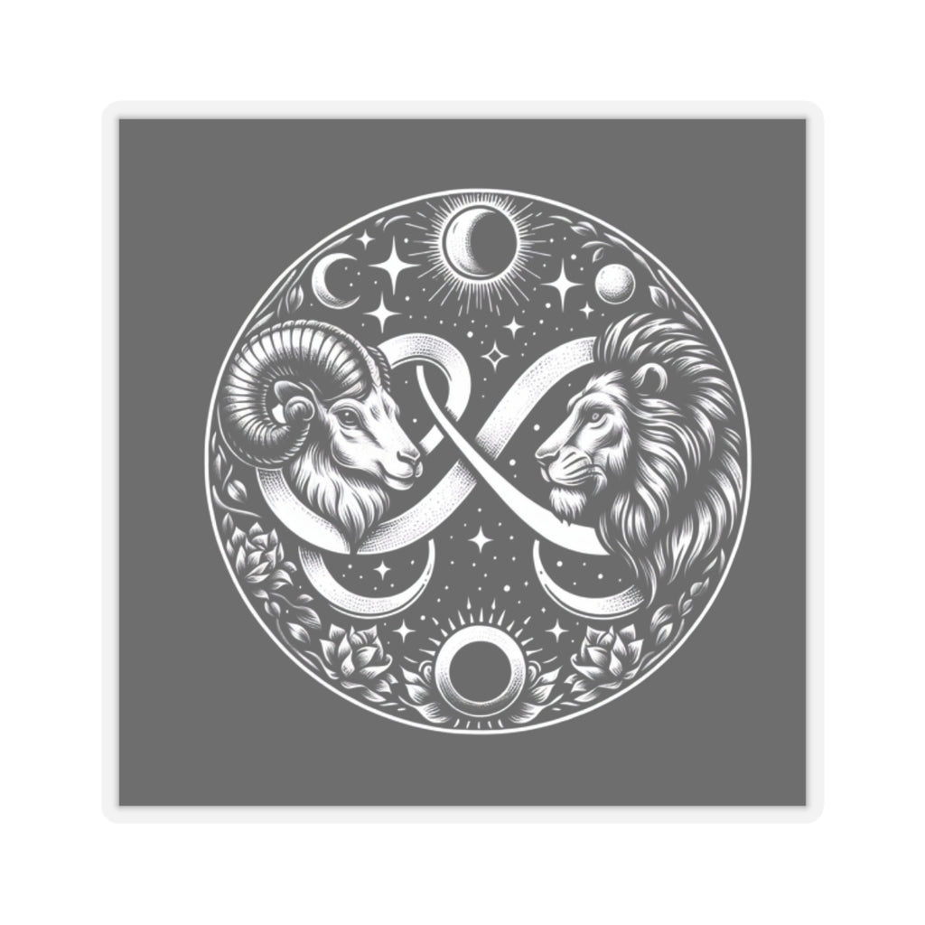 Celestial Lion and Ram Sticker