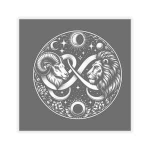 Celestial Lion and Ram Sticker