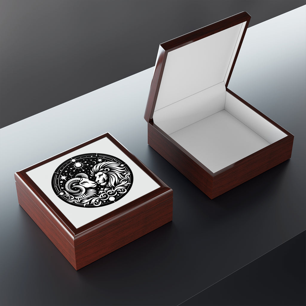 Celestial Zodiac Ram Lion Box