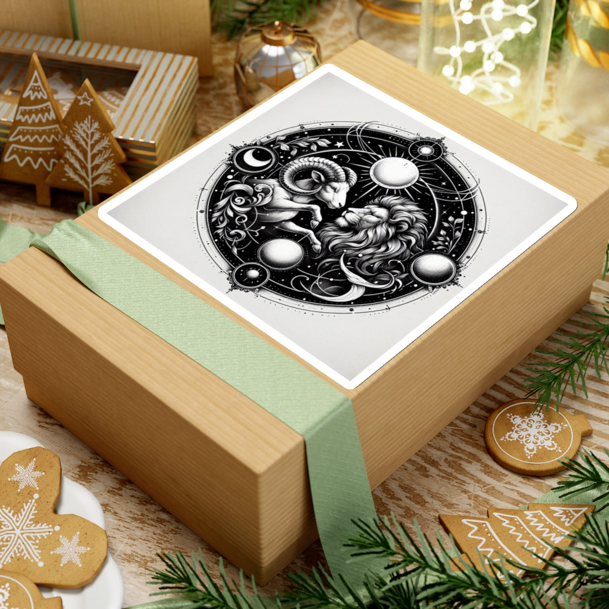 Astrological Lion Ram Sticker