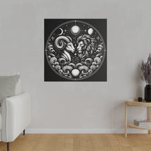 Load image into Gallery viewer, Celestial Zodiac Aries and Leo Harmony Matte Canvas Art
