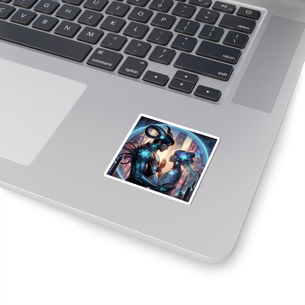Cyber Romance Kiss-Cut Sticker