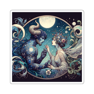 Celestial Lovers Kiss-Cut Sticker