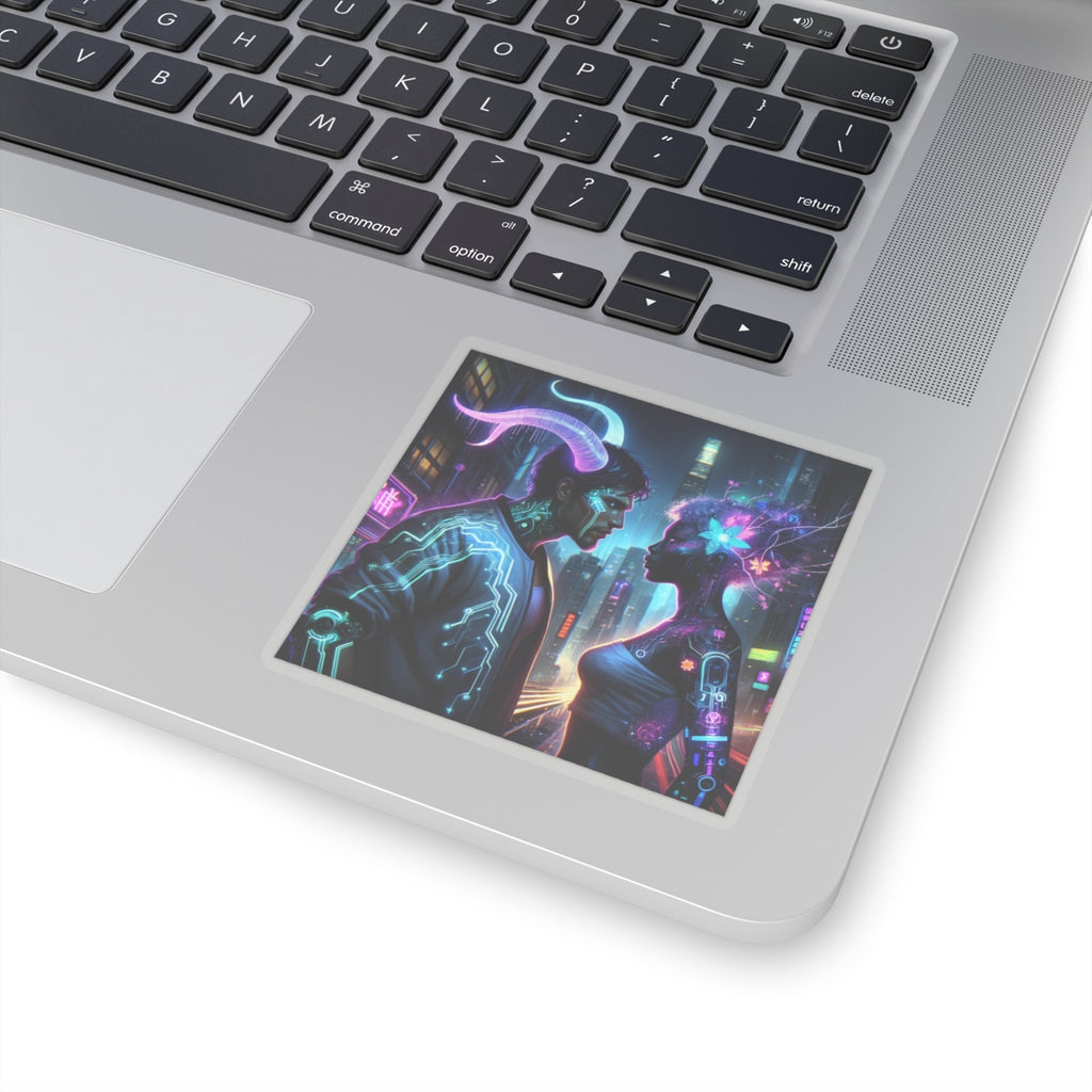 Cyberpunk Romance Kiss-Cut Sticker