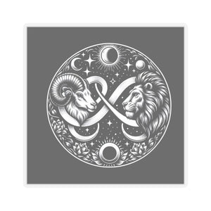 Celestial Lion and Ram Sticker