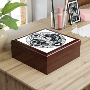 Zodiac Engraved Celestial Jewelry Box