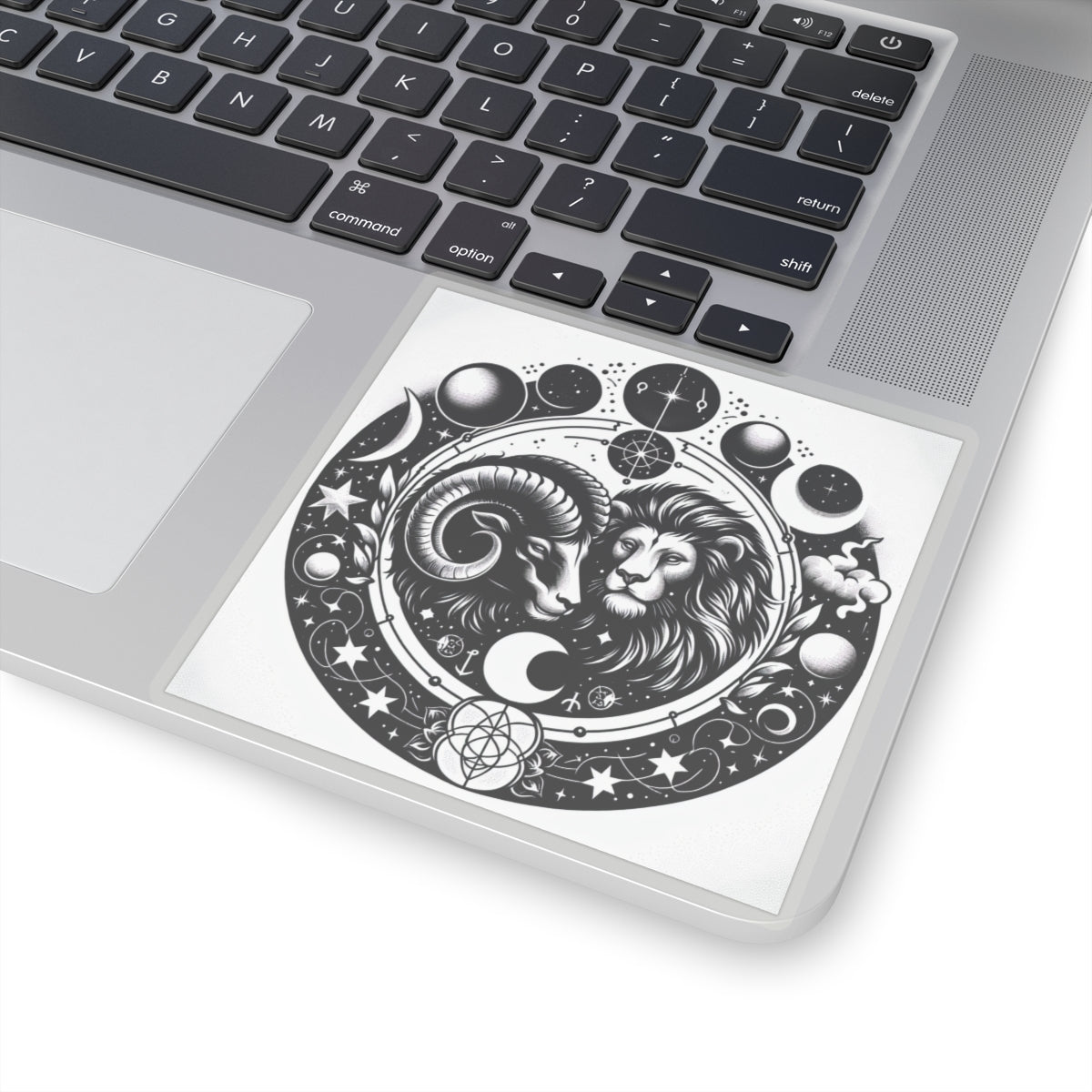 Astrological Lion and Ram Sticker
