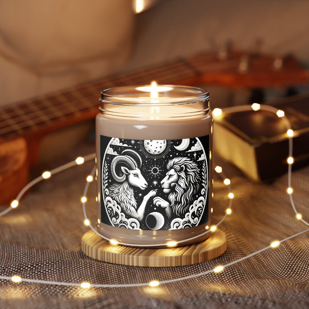 Celestial Harmony Aries & Leo Scented Soy Candle, 9 oz