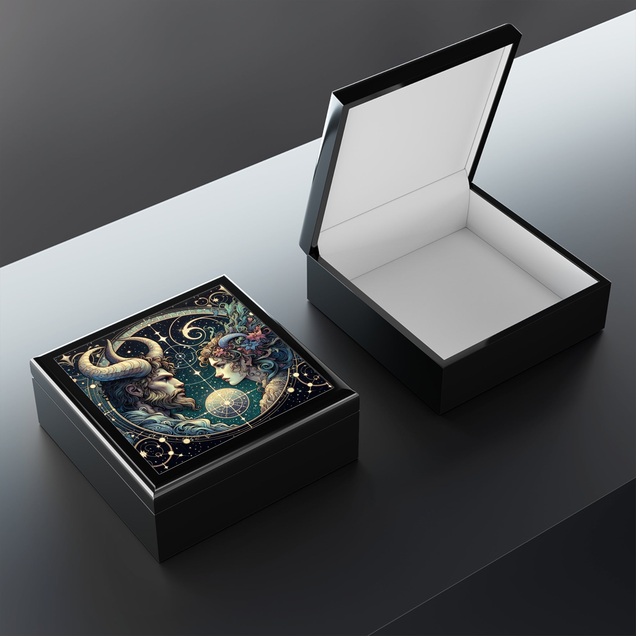 Celestial Zodiac Themed Jewelry Box