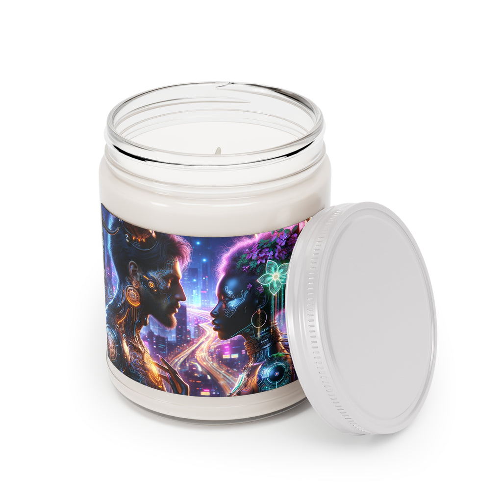 Futuristic Fantasy Floral Fusion Scented Soy Candle, 9 oz.