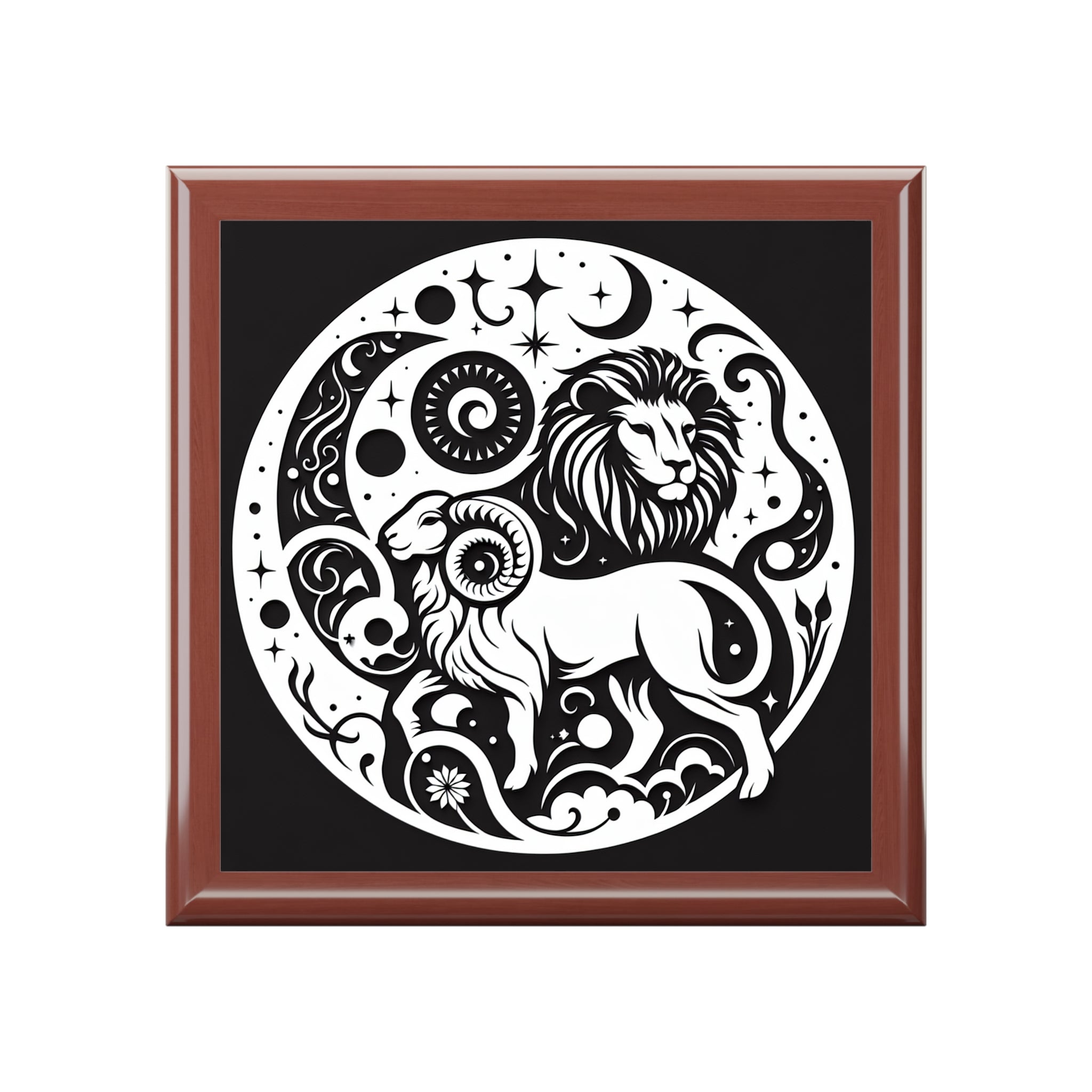 Celestial Zodiac Lion Jewelry Box