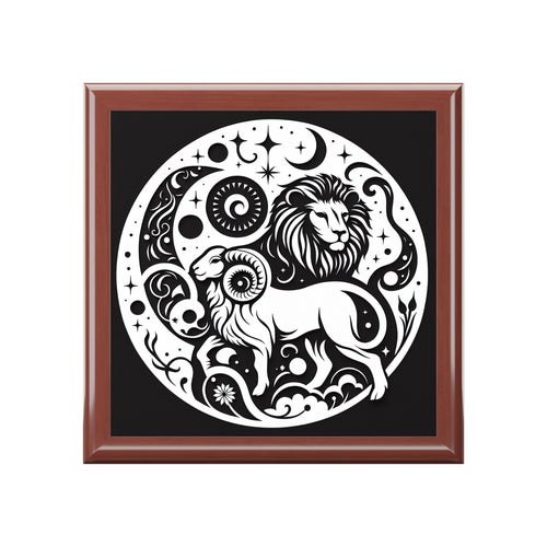 Celestial Zodiac Lion Jewelry Box