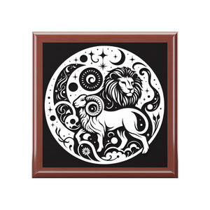 Celestial Zodiac Lion Jewelry Box