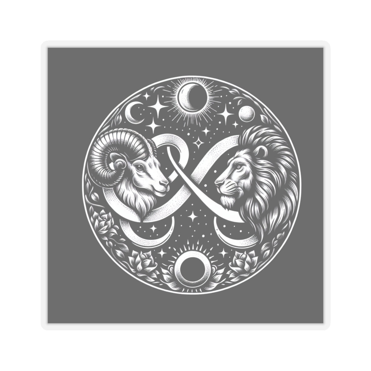 Celestial Lion and Ram Sticker