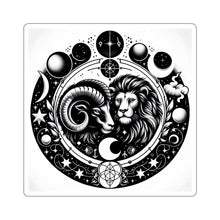Load image into Gallery viewer, Astrological Lion and Ram Sticker
