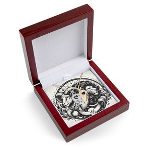 Aries Zodiac Split Heart Necklace